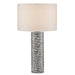 Currey and Company - 6000-0826 - One Light Table Lamp - Charcoal - Gray/White/Polished Nickel