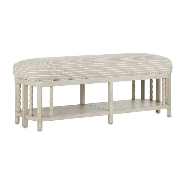 Currey and Company - 7000-0672 - Bench - Norene - Fog Gray