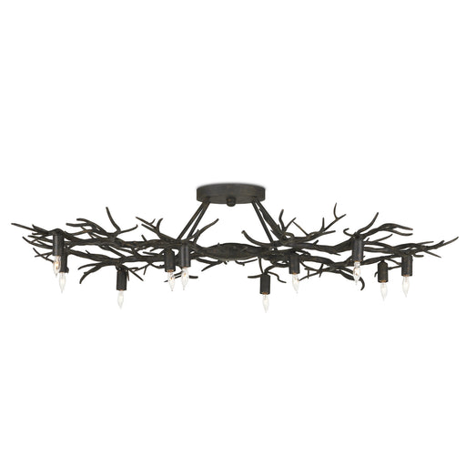 Currey and Company - 9000-0981 - Ten Light Semi-Flush Mount - Rainforest - Rustic Bronze