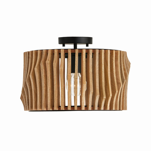 Capital Lighting - 244632WK - One Light Semi-Flush Mount - Archer - Light Wood and Matte Black