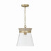 Capital Lighting - 347311WS - One Light Pendant - Finn - White Wash and Matte Brass