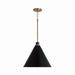 Capital Lighting - 350112AB - One Light Pendant - Bradley - Aged Brass and Black