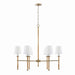 Capital Lighting - 447261MA-705 - Six Light Chandelier - Tulum - Matte Brass