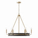 Capital Lighting - 447361KR - Six Light Chandelier - Finn - Black Stain and Matte Brass