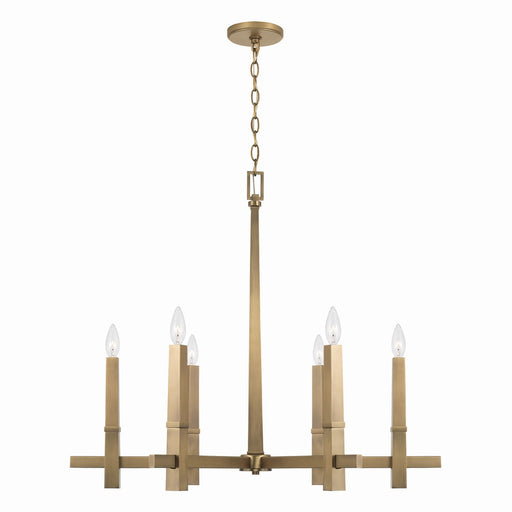 Capital Lighting - 449661AD - Six Light Chandelier - Blake - Aged Brass