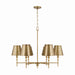 Capital Lighting - 449761AD-707 - Six Light Chandelier - Whitney - Aged Brass