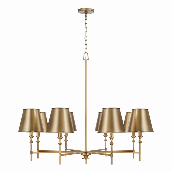 Capital Lighting - 449781AD-707 - Eight Light Chandelier - Whitney - Aged Brass