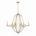 Capital Lighting - 450061BS - Six Light Chandelier - Claire - Brushed Champagne