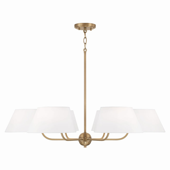 Capital Lighting - 450461AD - Six Light Chandelier - Welsley - Aged Brass