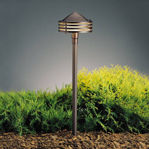 Kichler - 15318AZT - One Light Path & Spread - Textured Architectural Bronze