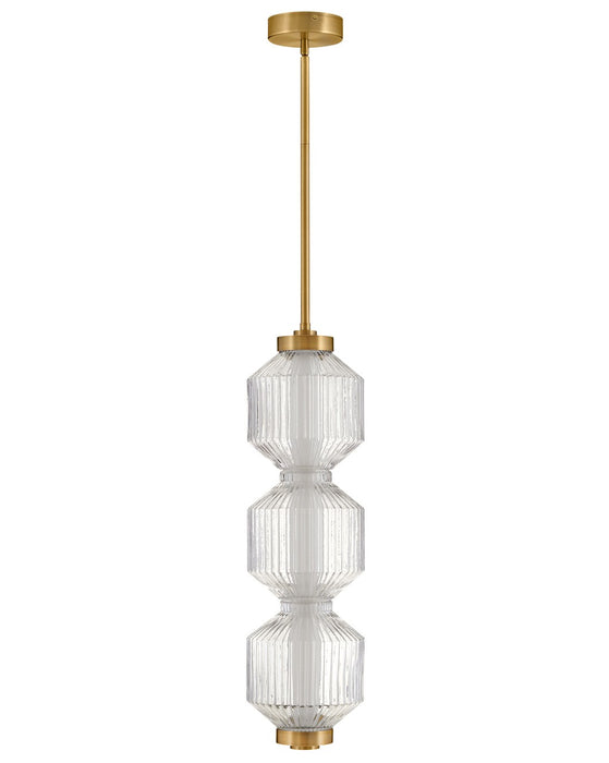 Fredrick Ramond - FR41467LCB - LED Convertible Pendant - Reign - Lacquered Brass