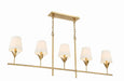 Crystorama - 537-GA - Five Light Chandelier - Broche - Antique Gold