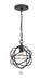 Crystorama - 9220-BK - One Light Pendant - Solaris - Black