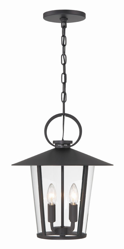 Crystorama - AND-9204-CL-MK - Four Light Outdoor Chandelier - Andover - Matte Black