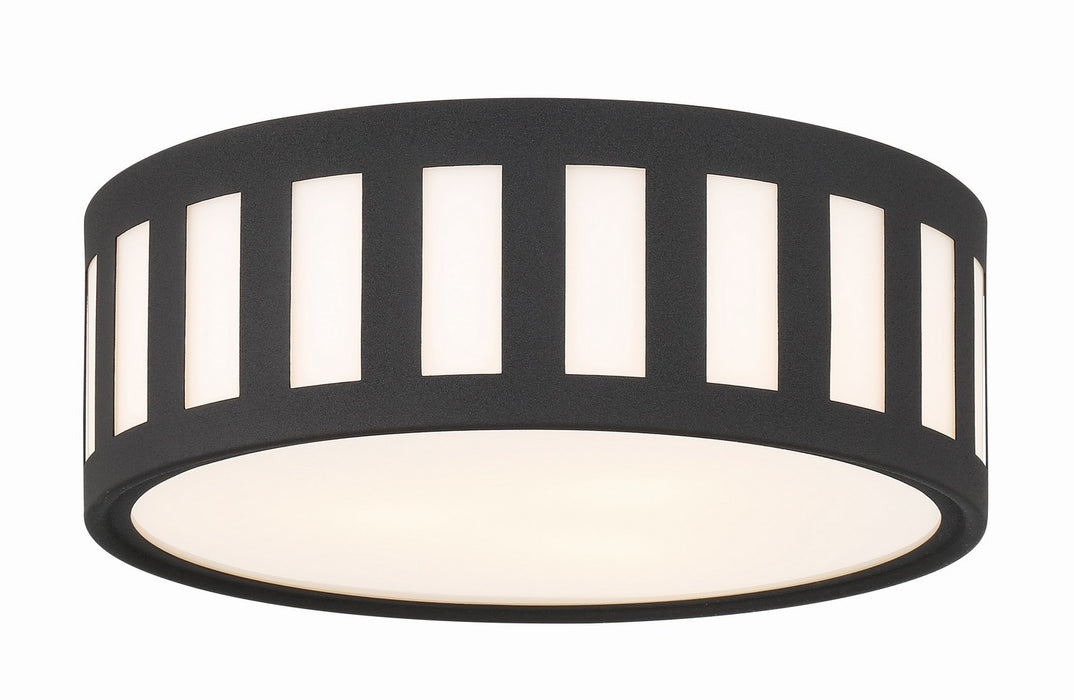 Crystorama - KEN-2203-BF - Three Light Flush Mount - Kendal - Black Forged