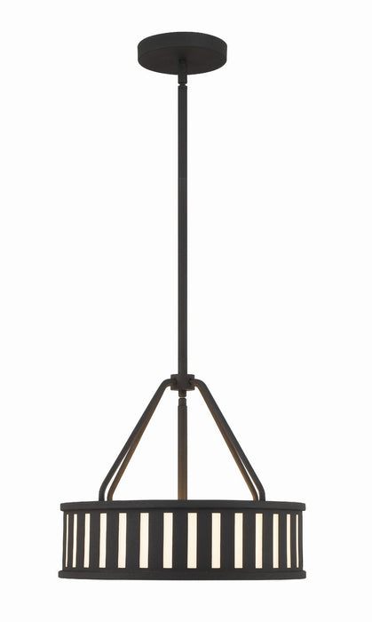 Crystorama - KEN-8303-BF - Three Light Pendant - Kendal - Black Forged