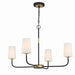 Crystorama - NIL-70015-BF-MG - Four Light Chandelier - Niles - Black Forged / Modern Gold