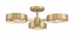 Crystorama - ORS-733-MG - Three Light Semi Flush Mount - Orson - Modern Gold