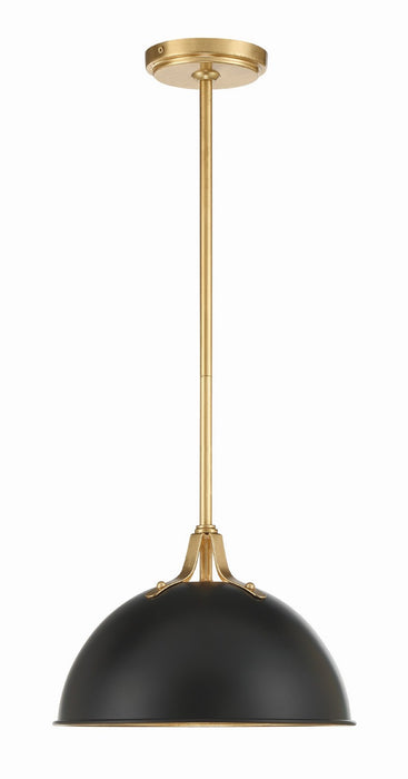 Crystorama - SOT-18013-MK-GA - One Light Pendant - Soto - Matte Black / Antique Gold