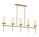 Savoy House - 1-2803-5-322 - Five Light Linear Chandelier - Haynes - Warm Brass