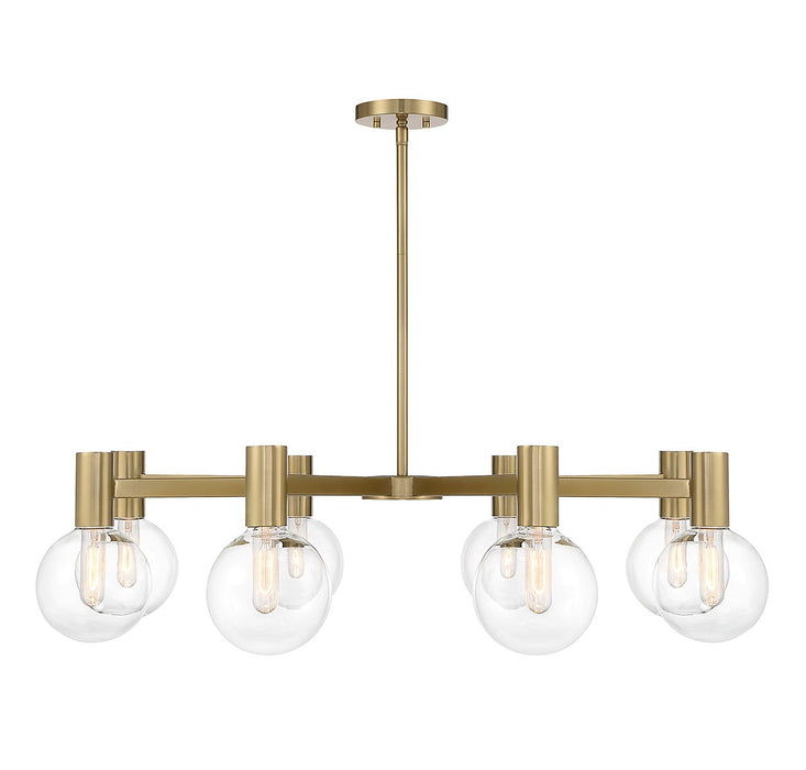 Savoy House - 1-3074-8-322 - Eight Light Chandelier - Wright - Warm Brass