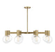 Savoy House - 1-3074-8-322 - Eight Light Chandelier - Wright - Warm Brass