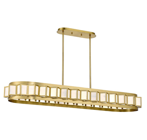 Savoy House - 1-3165-8-322 - Eight Light Linear Chandelier - Gideon - Warm Brass