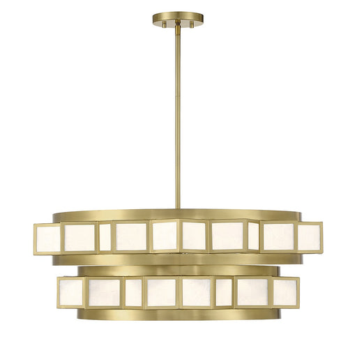 Savoy House - 1-3166-6-322 - Six Light Chandelier - Gideon - Warm Brass