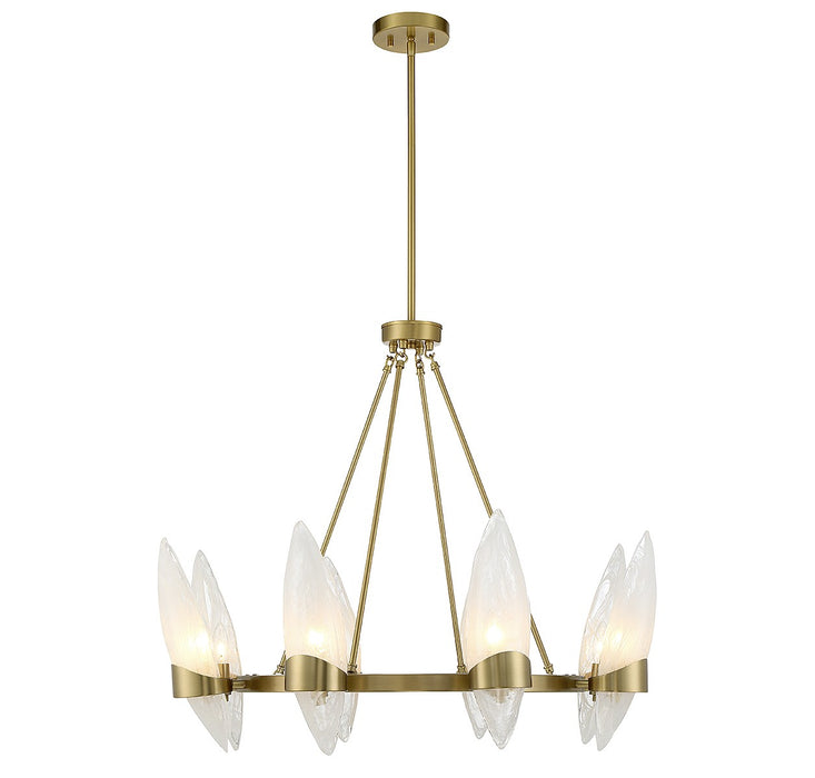 Savoy House - 1-5502-8-322 - Eight Light Chandelier - Nouvel - Warm Brass