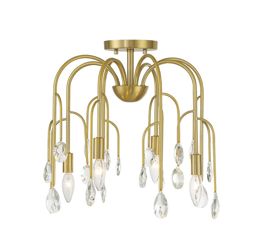 Savoy House - 6-6684-4-127 - Four Light Convertible Semi-Flush or Pendant - Anholt - Noble Brass