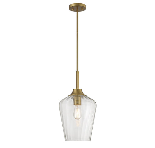 Savoy House - 7-3390-1-322 - One Light Pendant - Carlton - Warm Brass