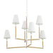 Mitzi - H708806-TWH - Six Light Chandelier - Mariana - Textured White