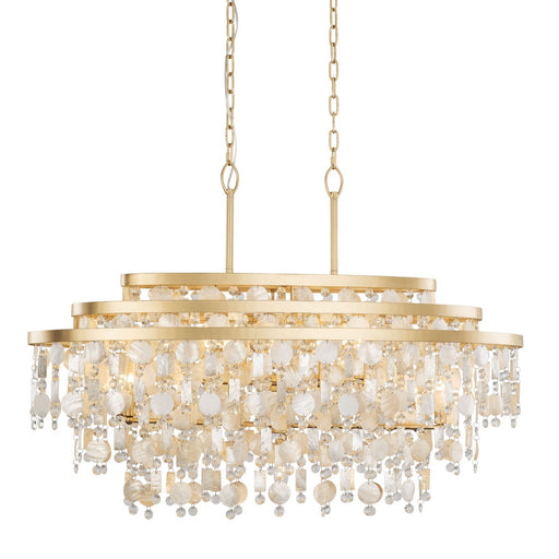 Varaluz - 377N09FG - Nine Light Linear Pendant - Kalani - French Gold