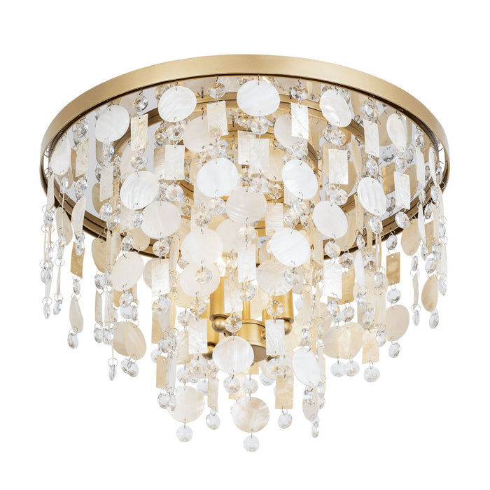 Varaluz - 377S04FG - Four Light Semi-Flush Mount - Kalani - French Gold