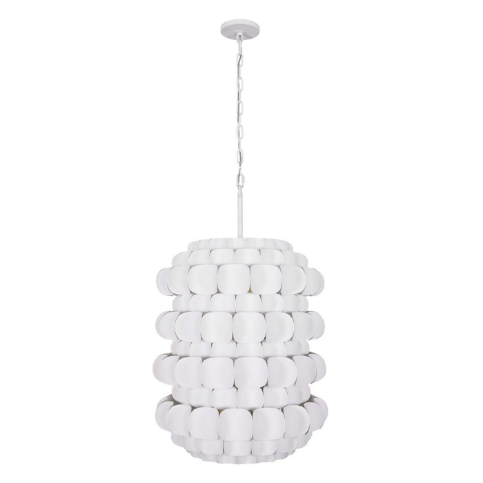 Varaluz - 382F06MW - Six Light Foyer Pendant - Swoon - Matte White