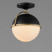 Maxim - 12410SWBKWBR - One Light Semi Flush Mount - Duke - Black/Weathered Brass