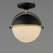 Maxim - 12410SWBKWBR - One Light Semi Flush Mount - Duke - Black/Weathered Brass