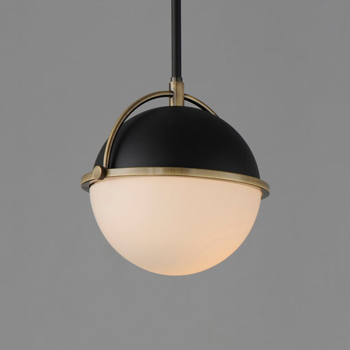 Maxim - 12411SWBKWBR - One Light Pendant - Duke - Black/Weathered Brass