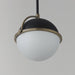 Maxim - 12411SWBKWBR - One Light Pendant - Duke - Black/Weathered Brass