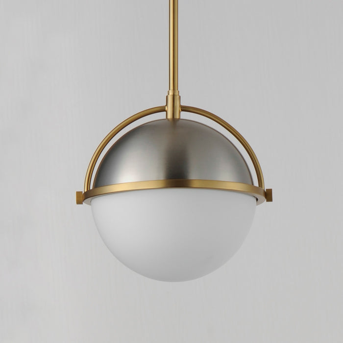 Maxim - 12411SWSNSBR - One Light Pendant - Duke - Satin Nickel / Satin Brass