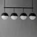 Maxim - 12414SWBKWBR - Four Light Linear Pendant - Duke - Black/Weathered Brass