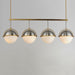 Maxim - 12414SWSNSBR - Four Light Linear Pendant - Duke - Satin Nickel / Satin Brass