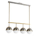 Maxim - 12414SWSNSBR - Four Light Linear Pendant - Duke - Satin Nickel / Satin Brass