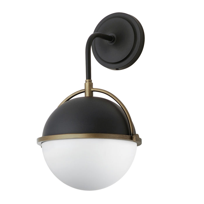 Maxim - 12416SWBKWBR - One Light Outdoor Wall Sconce - Duke - Black/Weathered Brass