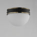 Maxim - 12419SWBKWBR - One Light Flush Mount - Duke - Black/Weathered Brass