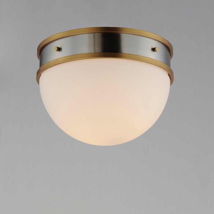 Maxim - 12419SWSNSBR - One Light Flush Mount - Duke - Satin Nickel / Satin Brass