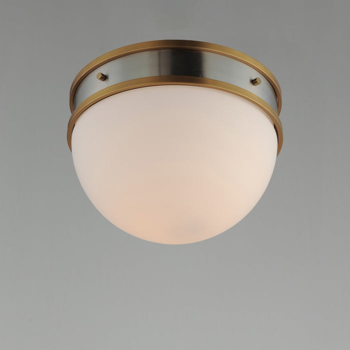 Maxim - 12419SWSNSBR - One Light Flush Mount - Duke - Satin Nickel / Satin Brass