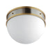 Maxim - 12419SWSNSBR - One Light Flush Mount - Duke - Satin Nickel / Satin Brass