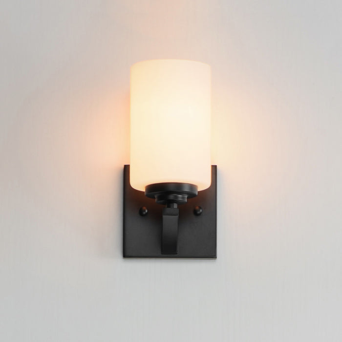 Maxim - 20030SWBK - One Light Wall Sconce - Deven - Black