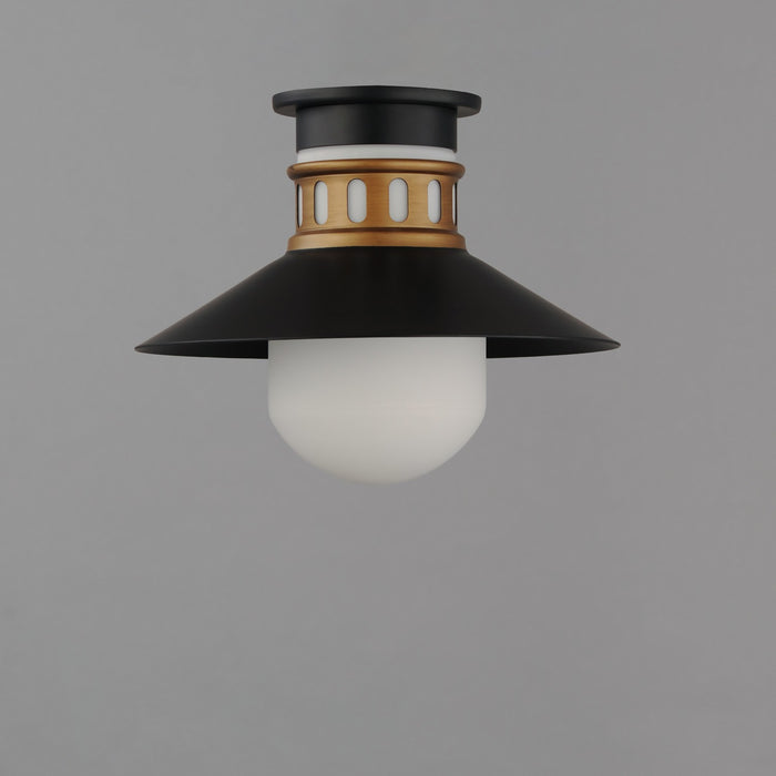 Maxim - 35120SWBKAB - One Light Outdoor Flush Mount - Admiralty - Black / Antique Brass